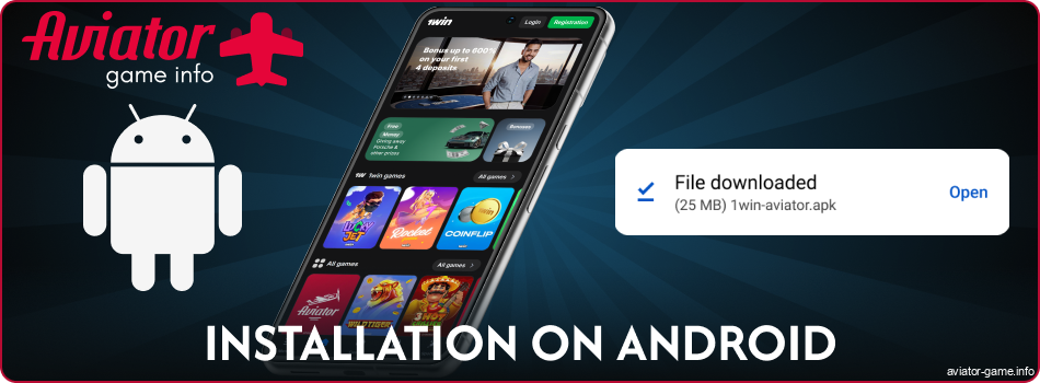 Download the 1win Aviator IN app for Android