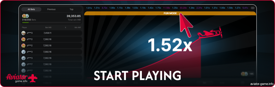 Start playing 1win Aviator India