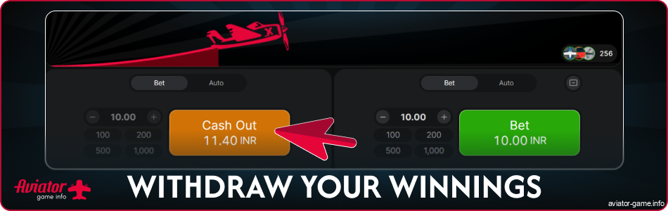 Claim your winnings on 1xbet Aviator India